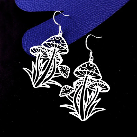 MAKIN' WHOOPEE - "Whimsical Mushrooms" Stainless Steel Earrings