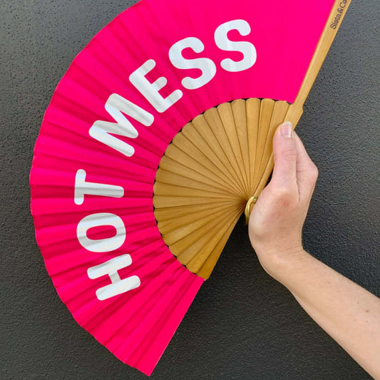 SISTA & CO. - BESPOKE HAND FANS - Hot Mess - Medium