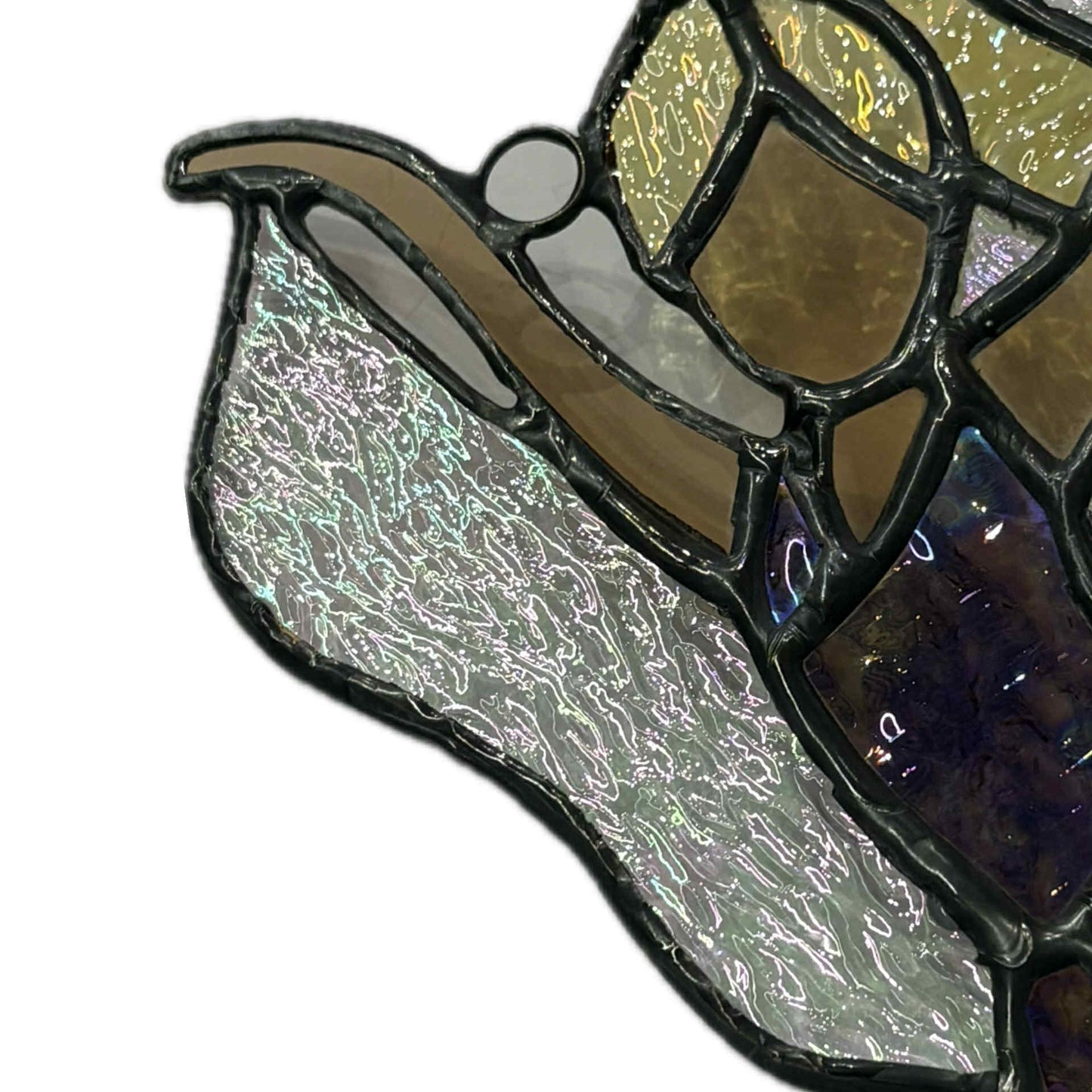 SWAN GLASS -TWILIGHT FLOWER FAIRY - Stained Glass Ornament