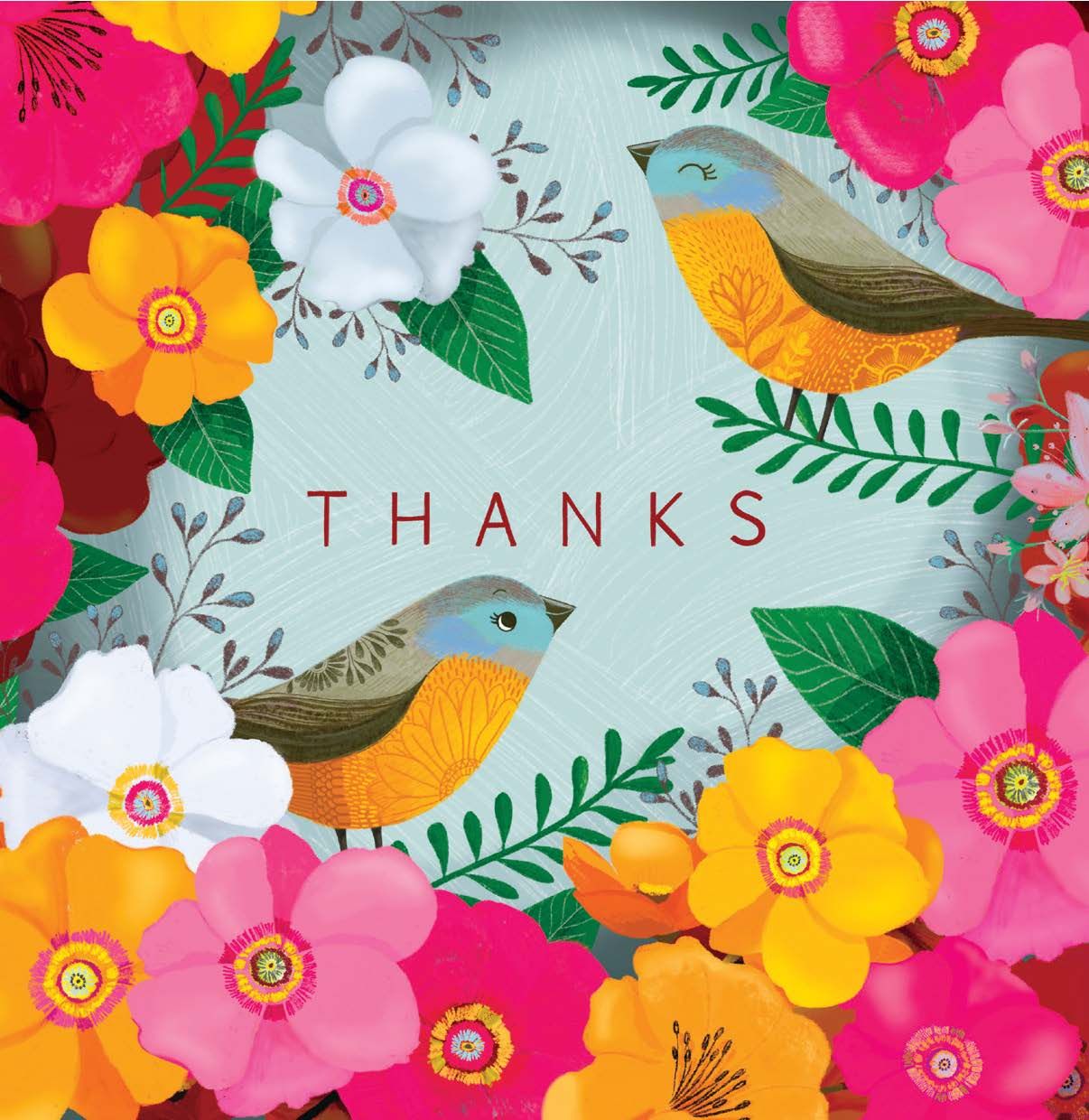 NUOVO - "THANK YOU BIRDS" SMALL GREETING CARD
