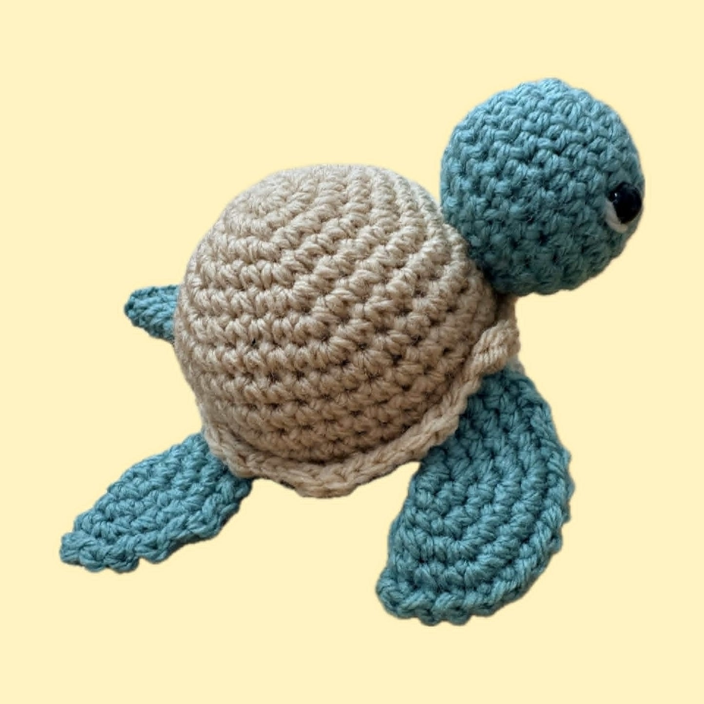 BEAKNITS-Crocheted Turtle - Sandy Shell