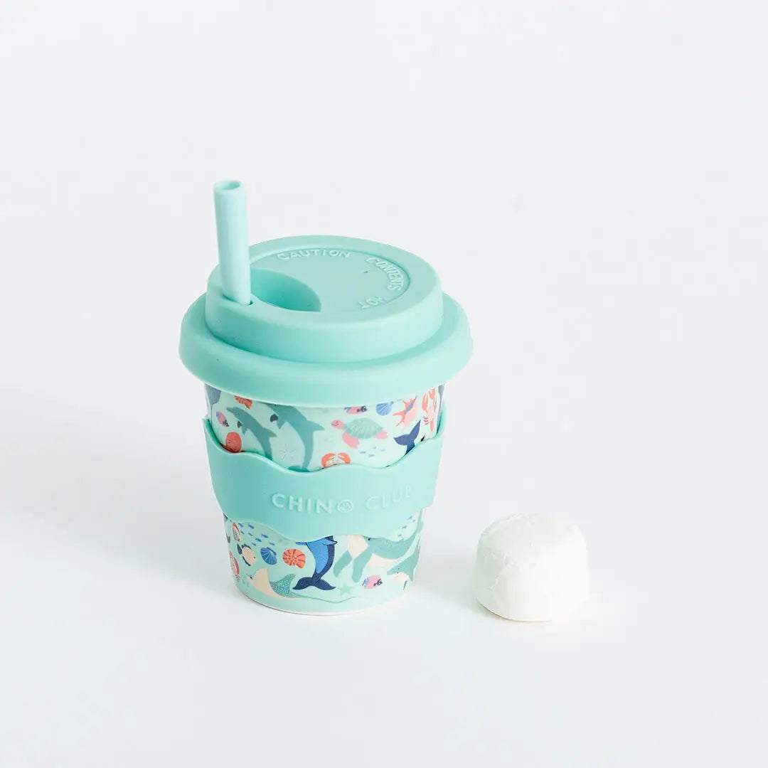 CHINO CLUB- Kids 4oz Reusable Babychino Cup- Sea Creatures