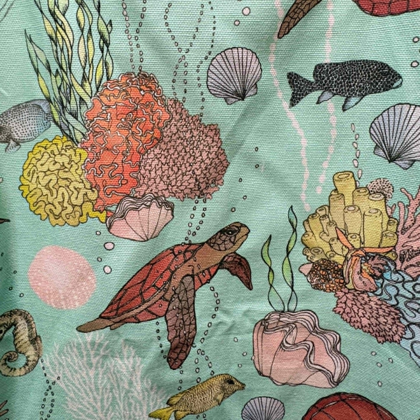 THE SCENIC ROUTE - "SEA TURTLE"- Cotton Art Apron
