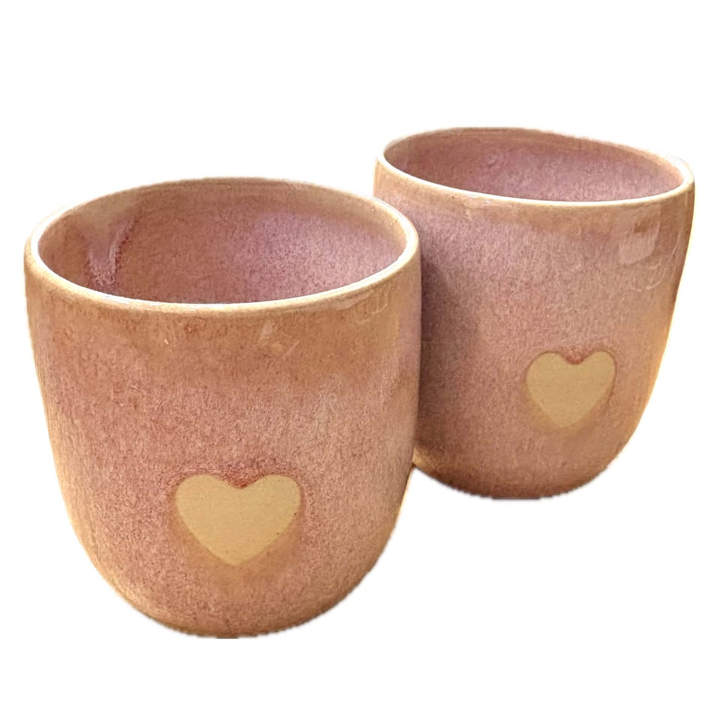 EARTH BY HAND- Latte Love Mugs - Pink Glaze