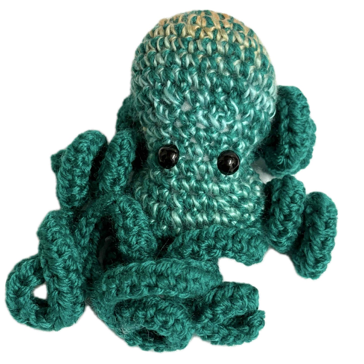 BEAKNITS- CROCHETED OCTOPUS - green dappled