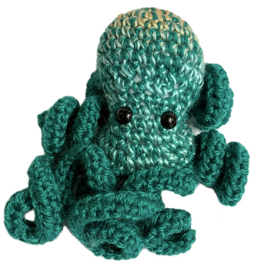 BEAKNITS- CROCHETED OCTOPUS - green dappled