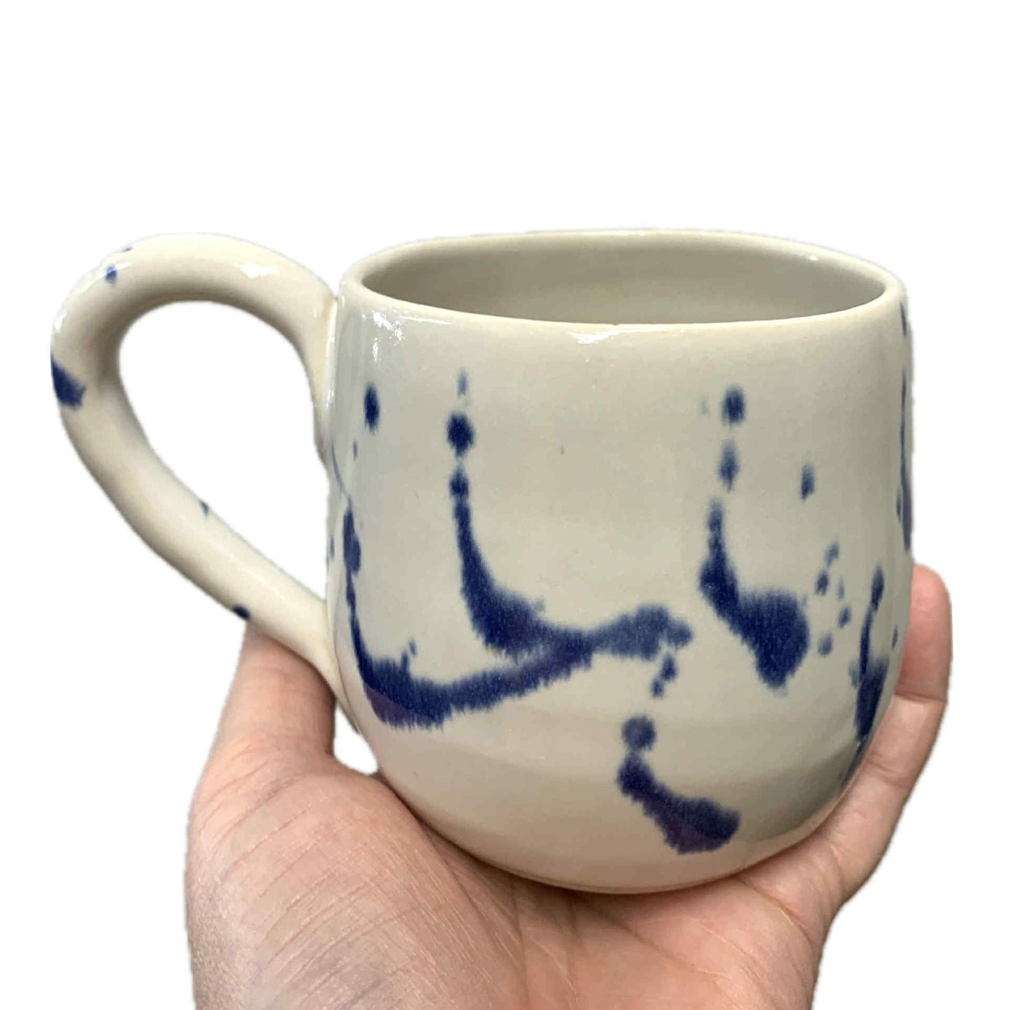 EARTH BY HAND- Hand Painted Blue Splash Mugs