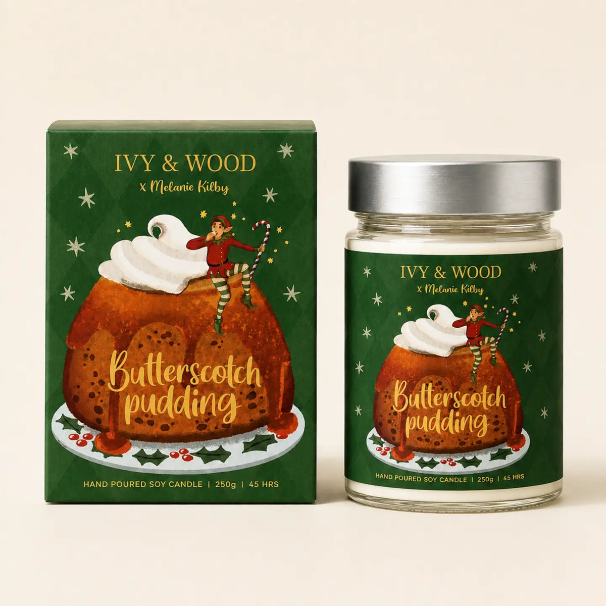 IVY & WOOD - "Butterscotch Pudding"-Limited Edition Christmas Candle