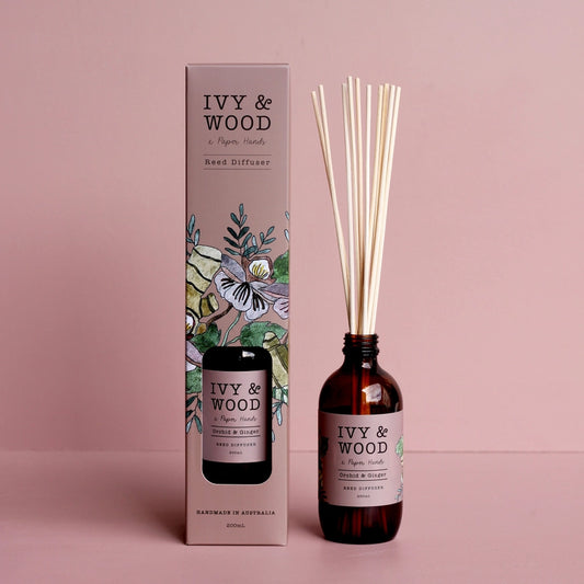 IVY & WOOD - Botanicals Reed Diffuser- Orchid & Ginger