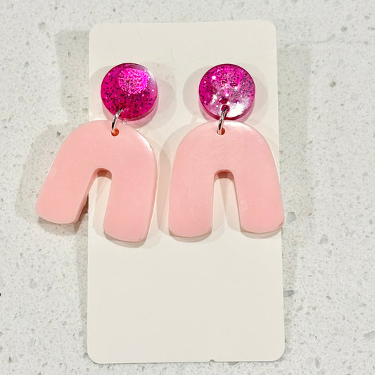 RAY BY DESIGN - Resin Earrings #8 Pink