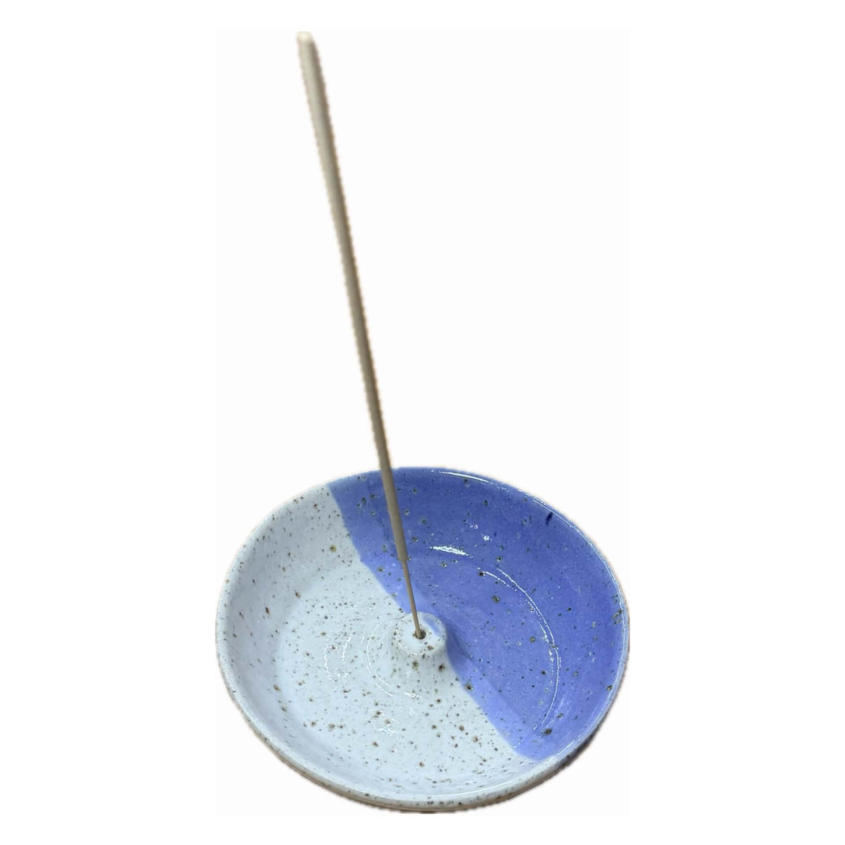 EARTH BY HAND- Hand Built Clay Incense Holders - Blue and White