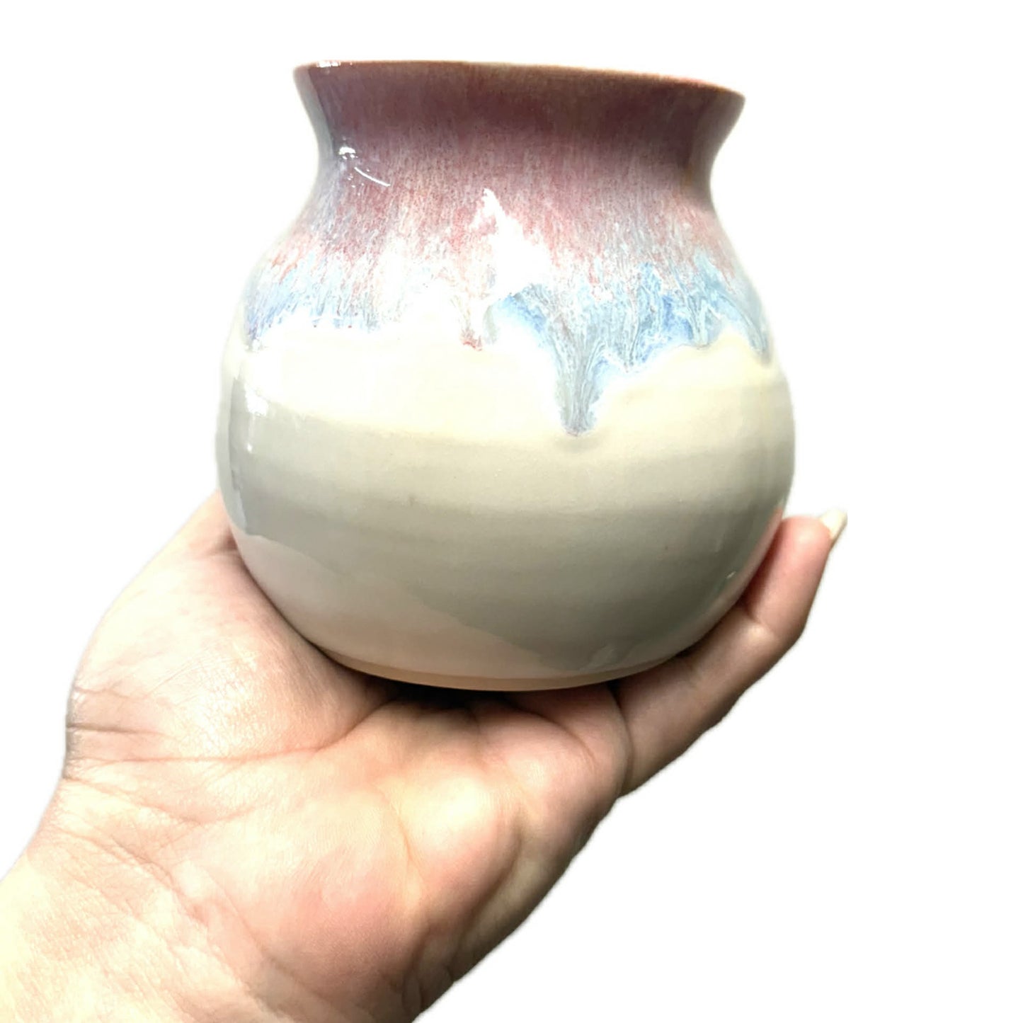 EARTH BY HAND- Pink and Blue Drizzle Vase
