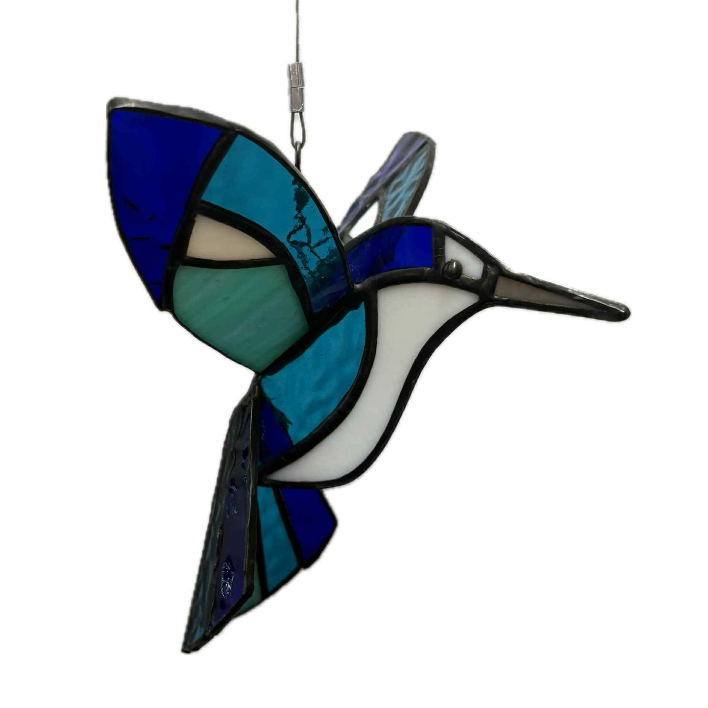 SWAN GLASS - 3D FOREST KINGFISHER - Stained Glass Ornament