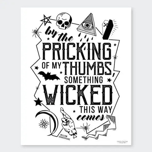 NOOK & BURROW- "Something Wicked" Halloween Shakespeare Print