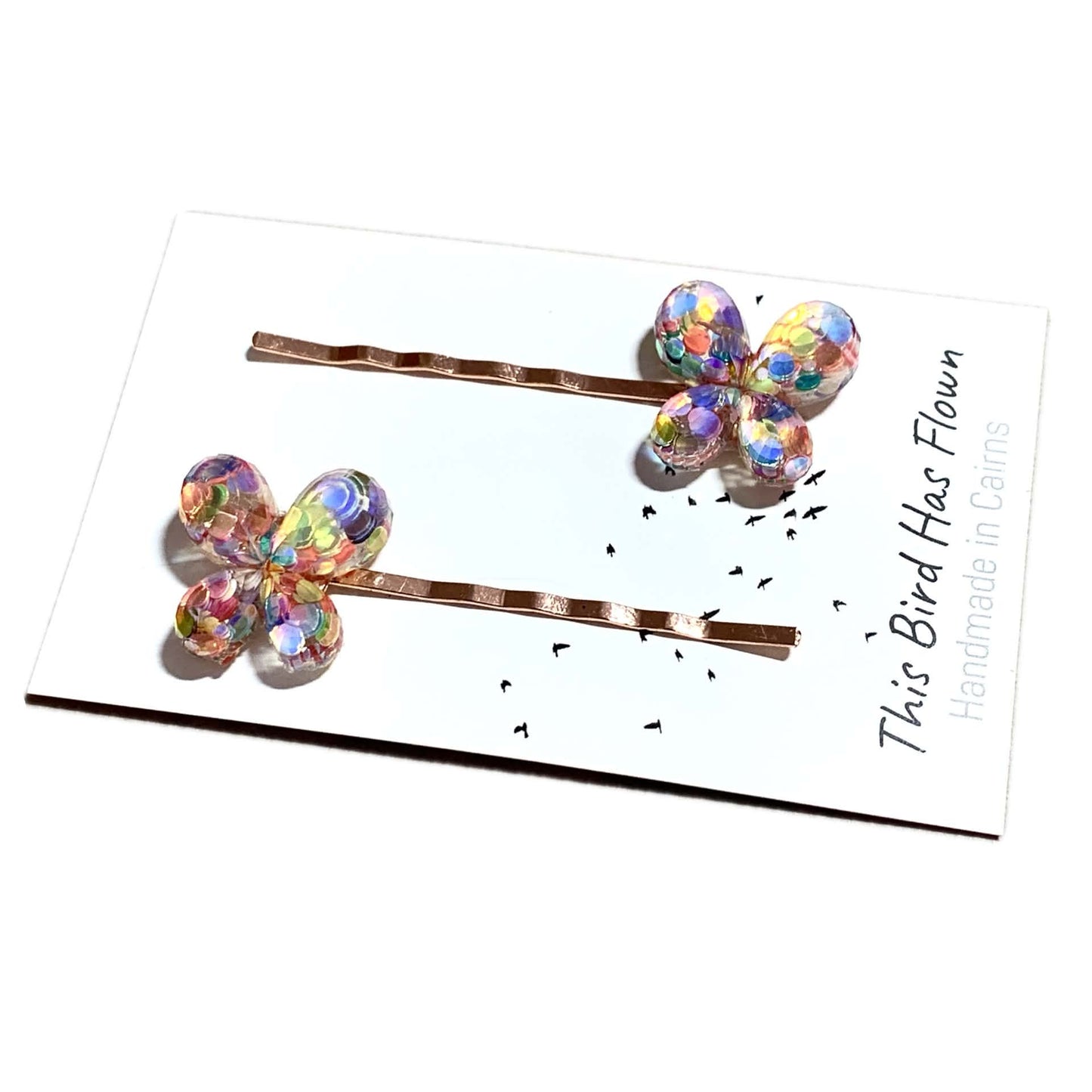 THIS BIRD HAS FLOWN - Confetti Butterflies- Hair Pins