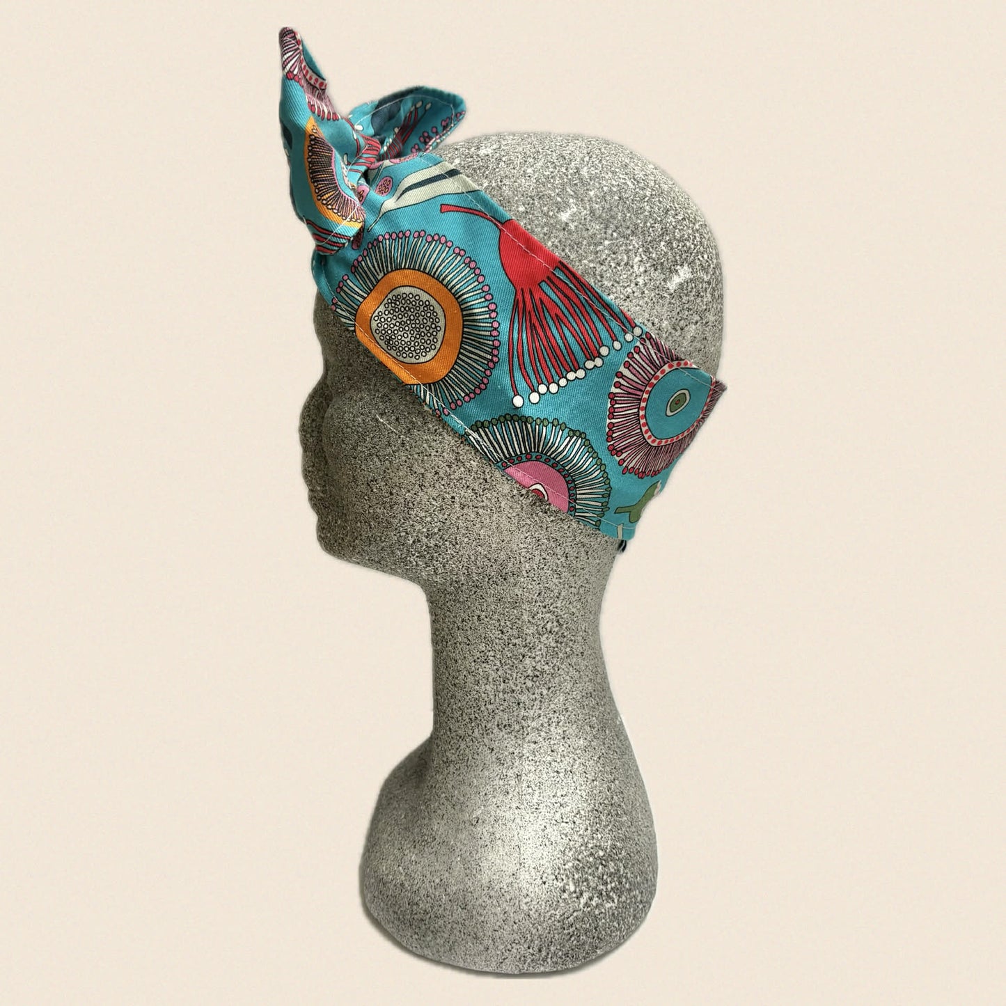 OH SEW ROSY: WIRE HEADBAND - Turquoise Natives (Jocelyn Proust Fabric)