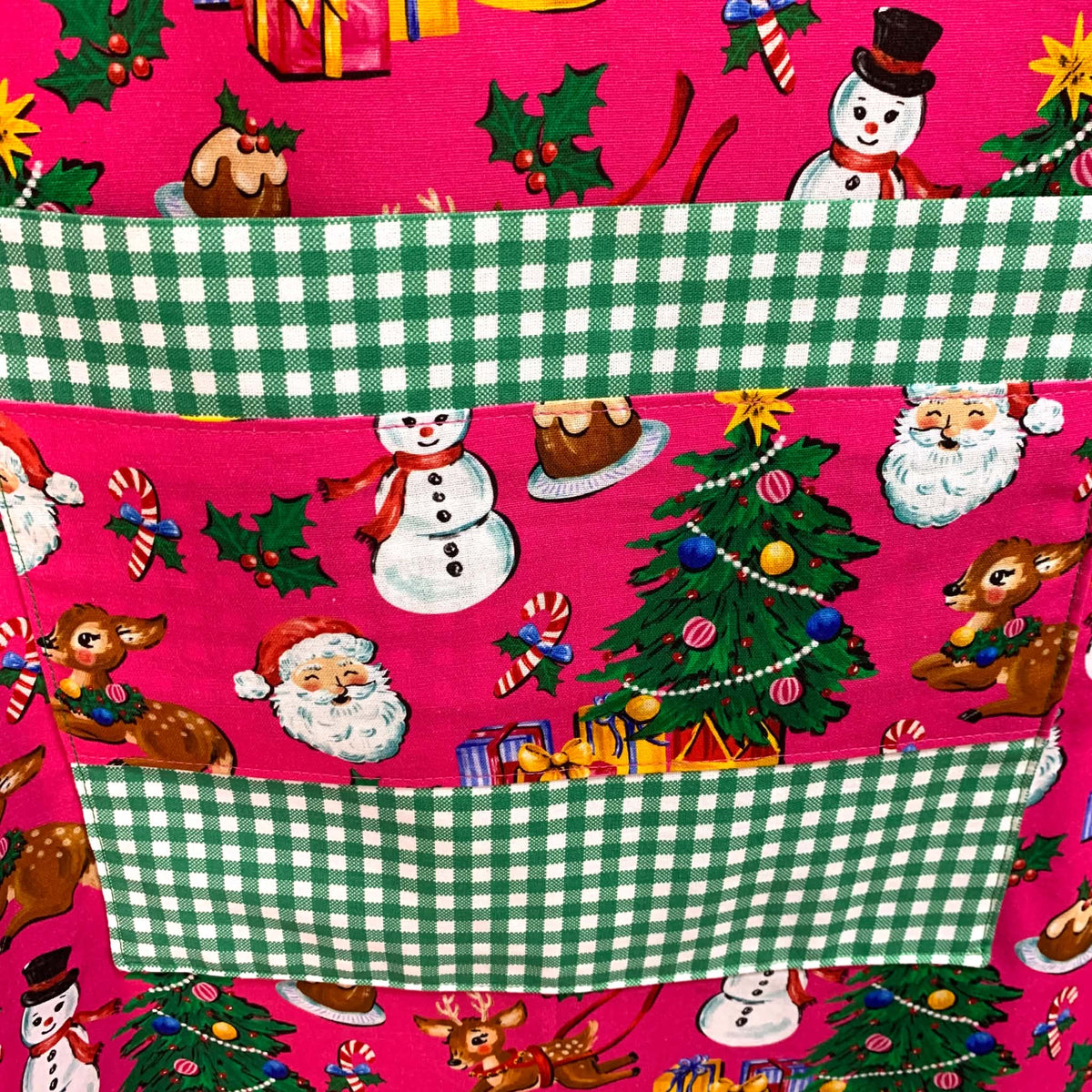 MUMMA WHOOPEE - "Joyful Christmas" (pink) Christmas Apron