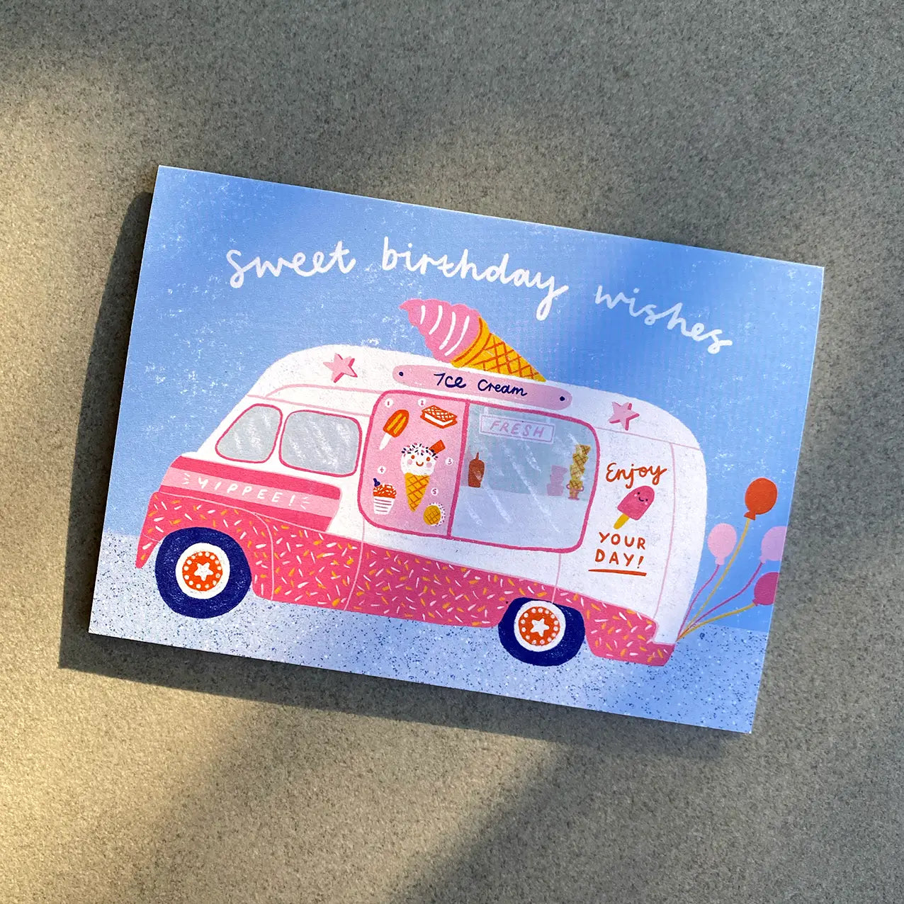 LAUREN SISSON STUDIO- "Sweet Birthday Wishes" - Blank Greeting Card