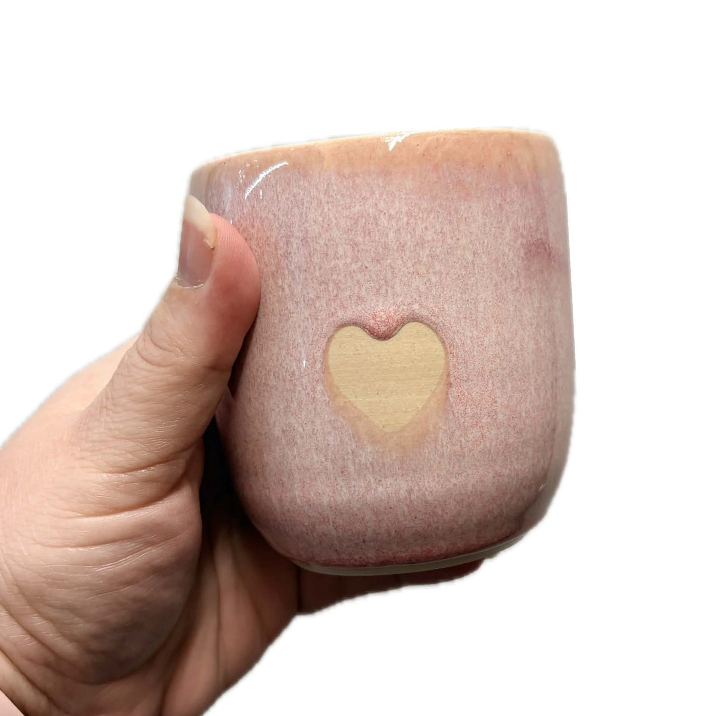 EARTH BY HAND- Latte Love Mugs - Pink Glaze