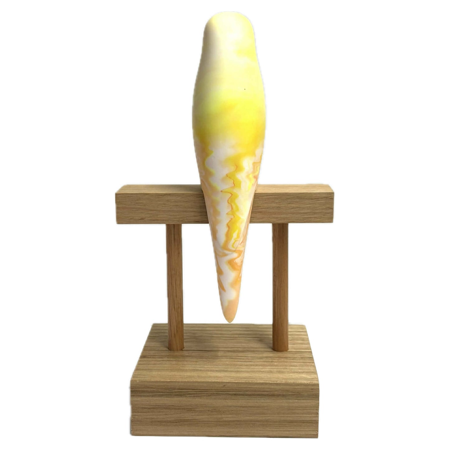 PETE CROMER - RESIN BUDGERIGAR #13 SUNSET YELLOW AND ORANGE