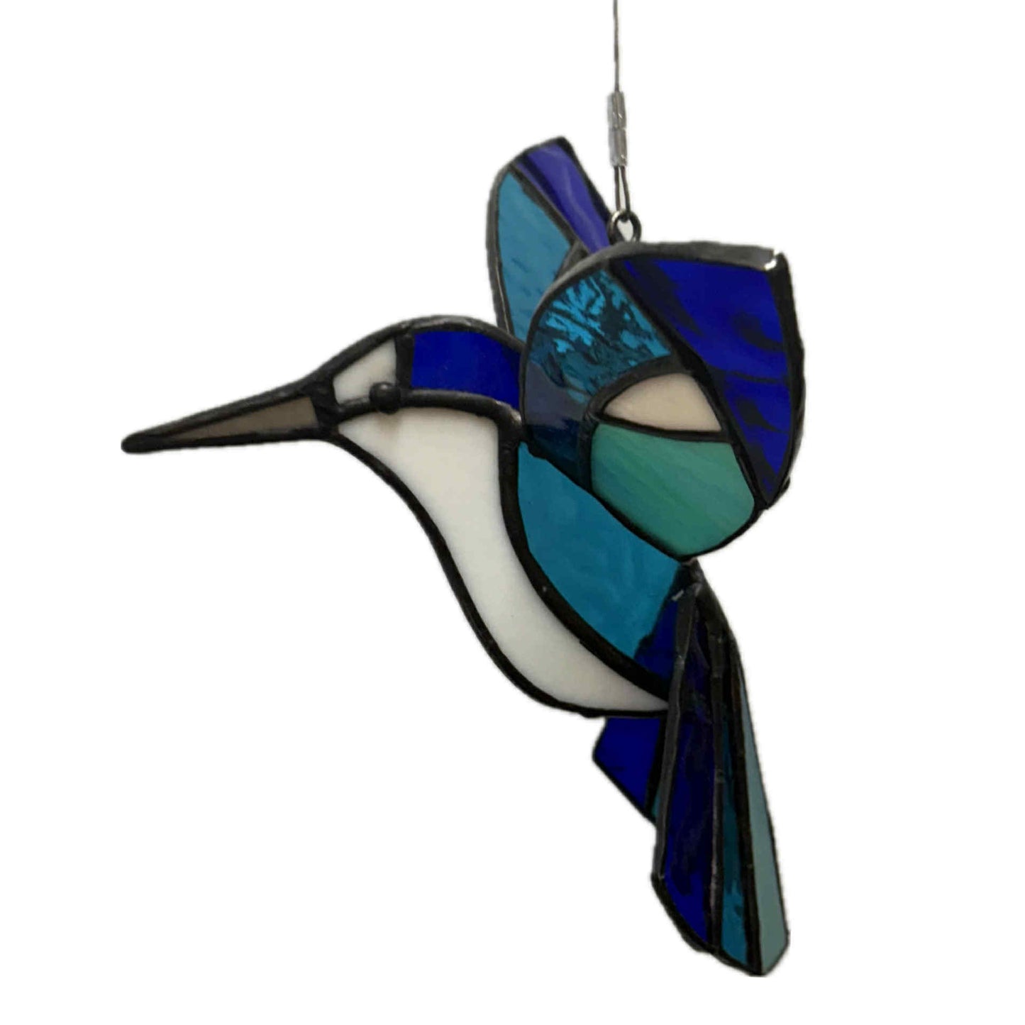 SWAN GLASS - 3D FOREST KINGFISHER - Stained Glass Ornament