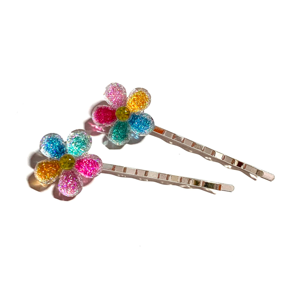 THIS BIRD HAS FLOWN - Rainbow Flowers- Hair Pins