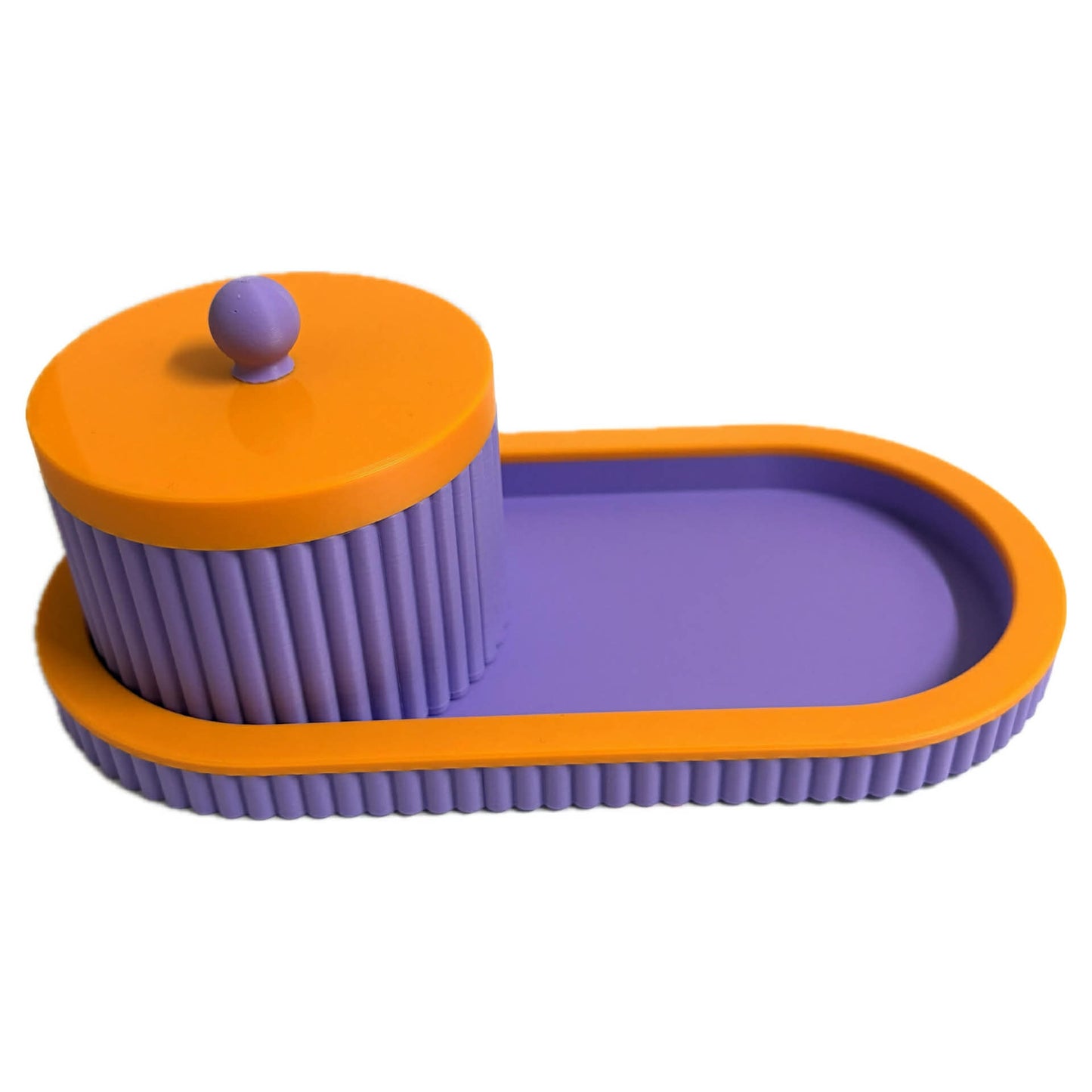 DWAYNSKI.3D - Royal Tray and Bowl Set - Purple and Orange