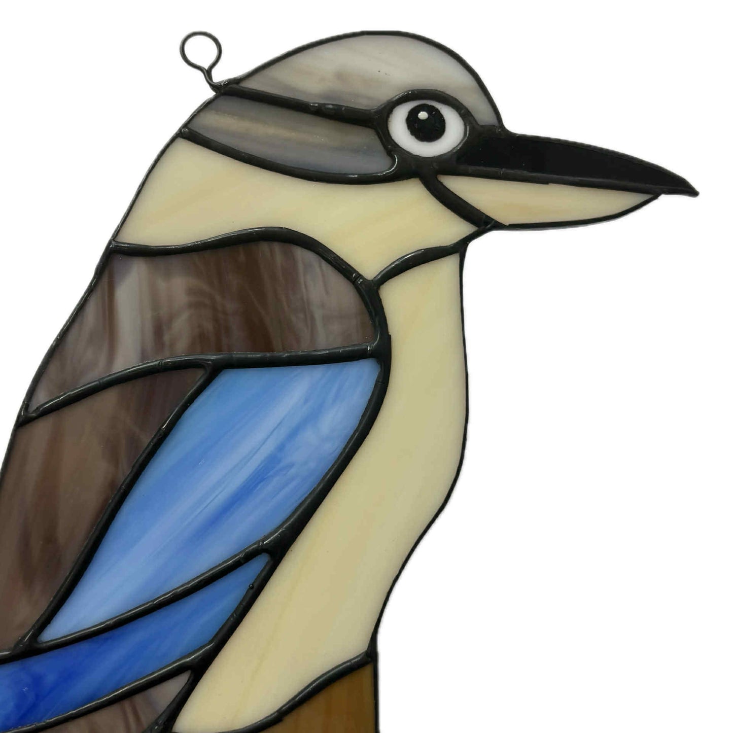 SWAN GLASS - BLUE THE KOOKABURRA - Stained Glass Ornament