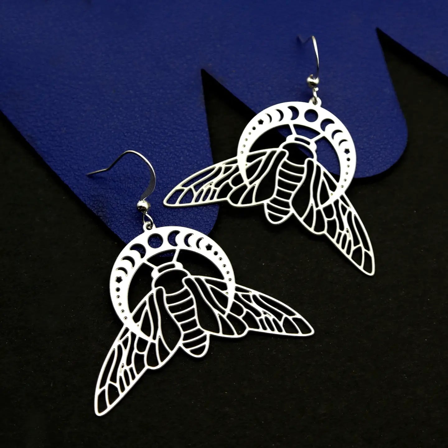 MAKIN' WHOOPEE - "Eclipse Moth" Stainless Steel Earrings