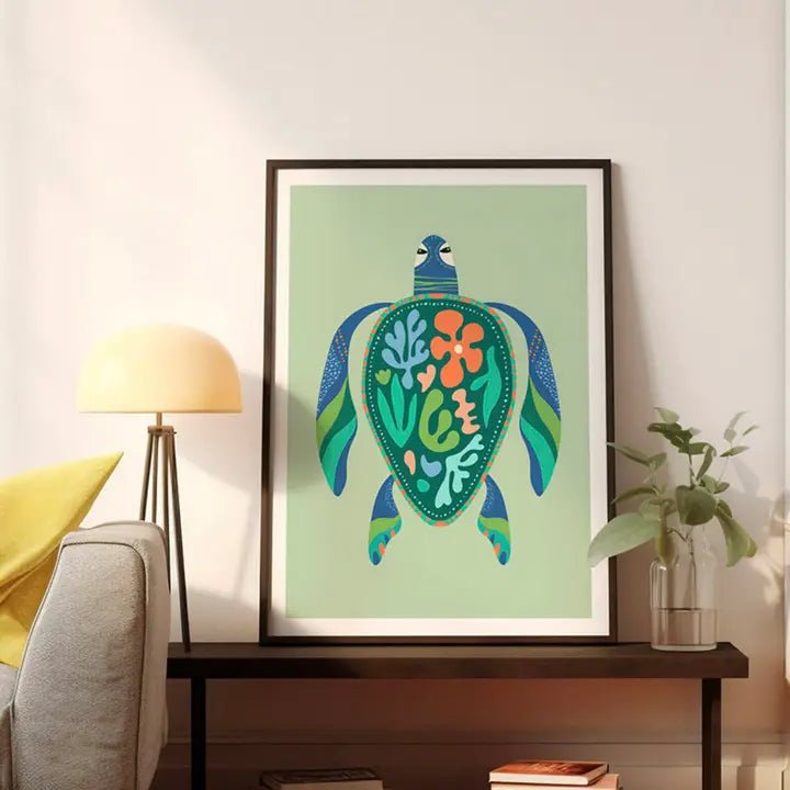 3 BIRDIES STUDIO- "Turtle" A4 Art Print
