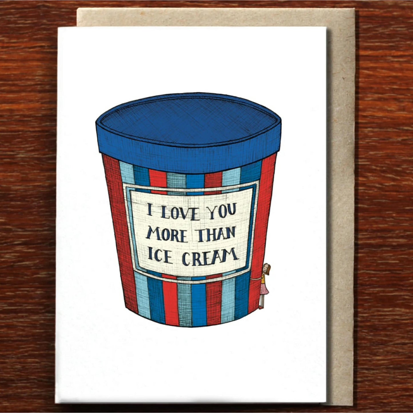 The Nonsense Maker- I Love You More Than Ice-cream - Greeting card