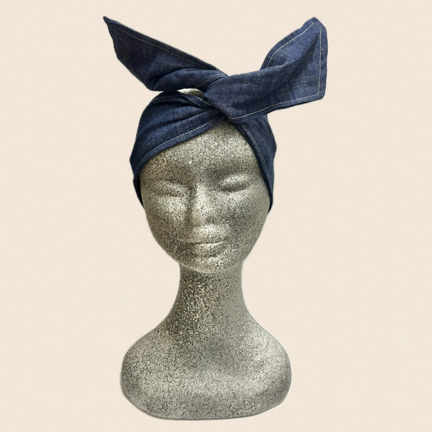 OH SEW ROSY: WIRE HEADBAND - Blue Denim