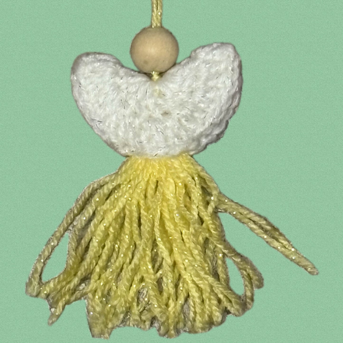 BEAKNITS- "STARRY ANGEL"- CROCHETED CHRISTMAS GARLAND