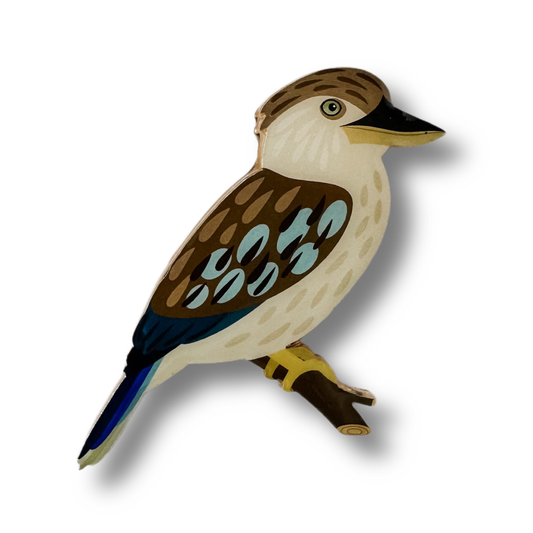 SELATAN- Blue-winged Kookaburra Brooch