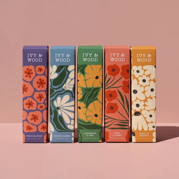 IVY & WOOD - Neroli & Gardenia Reed Diffuser- Flora Collection