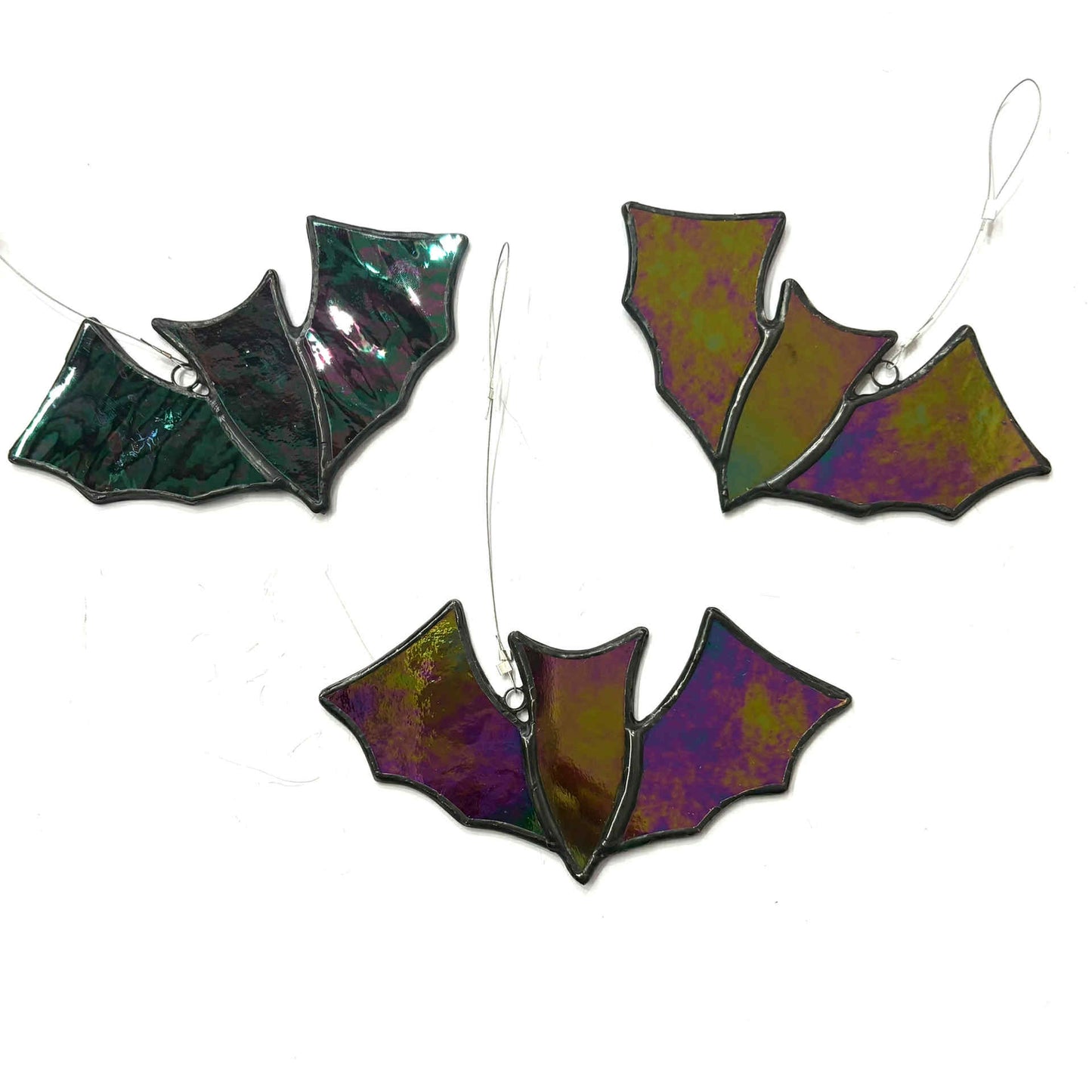 SWAN GLASS - Stained Glass Bat Midnight