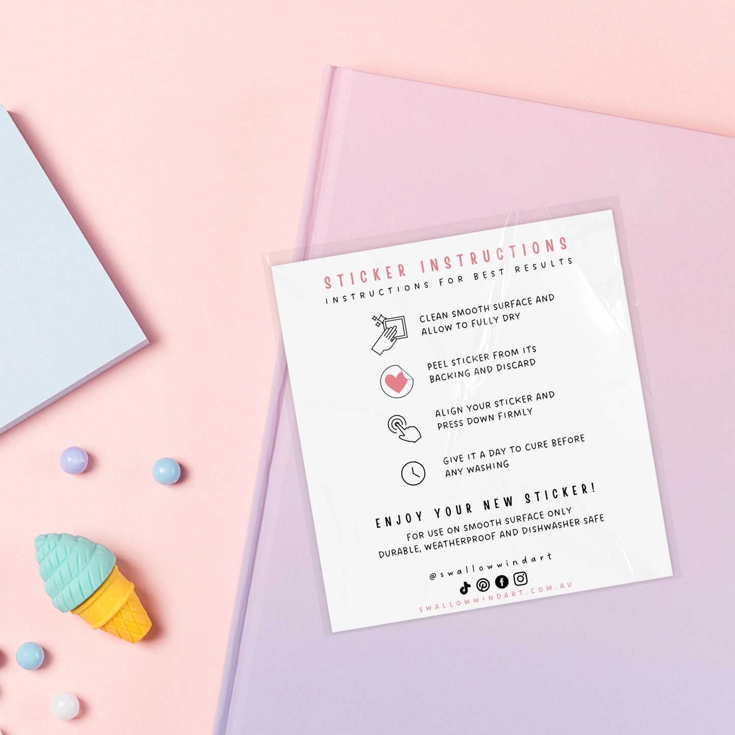 SWALLOW WIND ART - YOU ARE SUN AFFIRMATION - VINYL STICKER