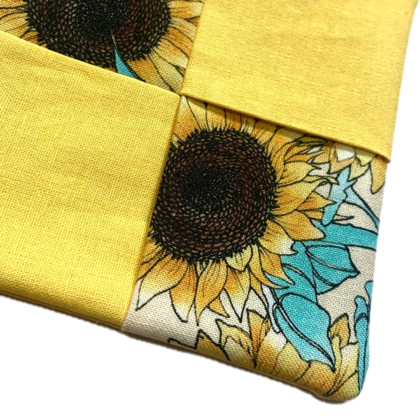 MUMMA WHOOPEE- SINGLE WINE GLASS SLIPPER/COASTERS- Sunflowers & Yellow