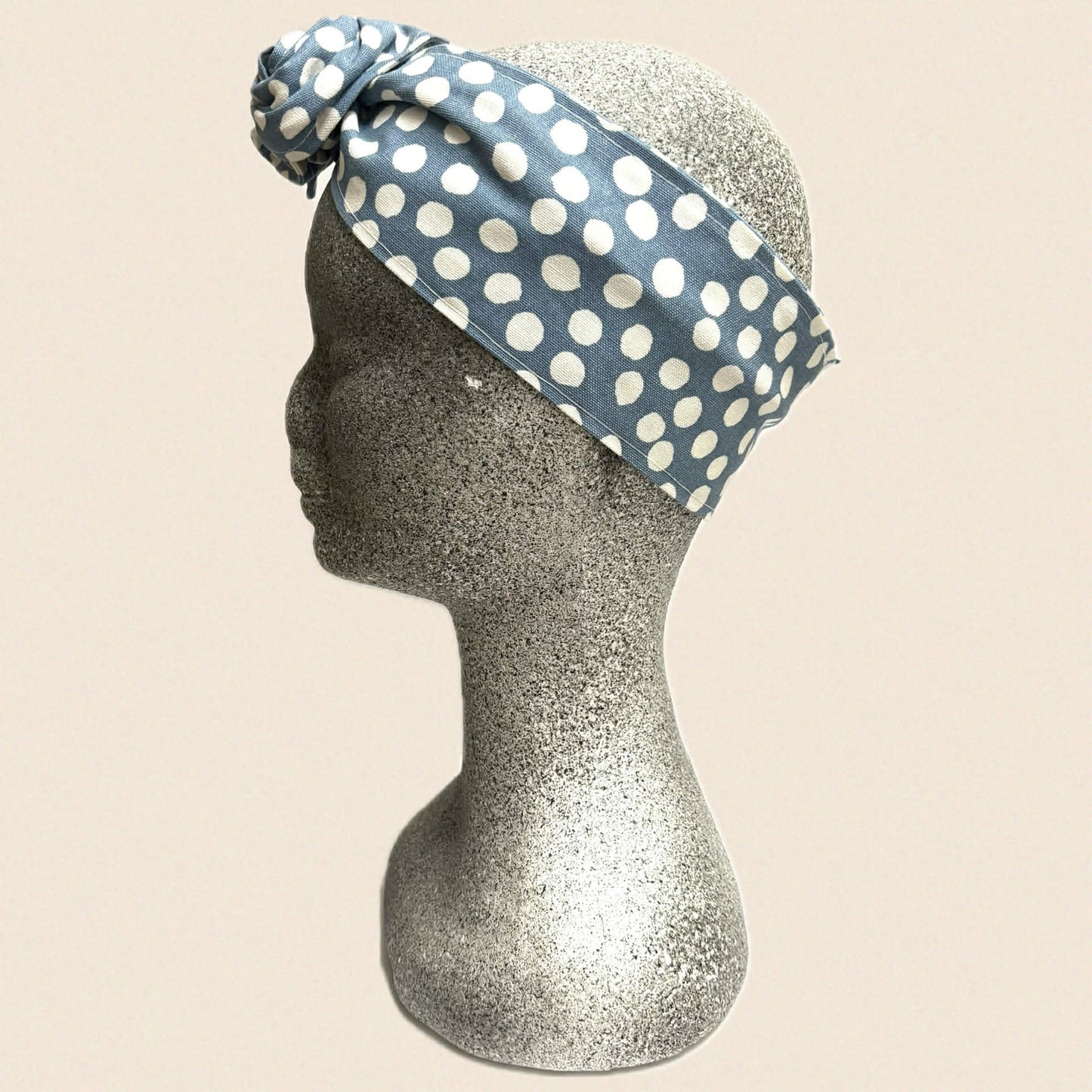 OH SEW ROSY: WIRE HEADBAND - Powder Blue Spotty