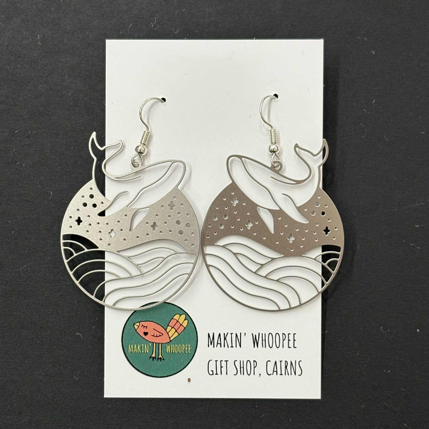 MAKIN' WHOOPEE - "Whale Song" Stainless Steel Earrings