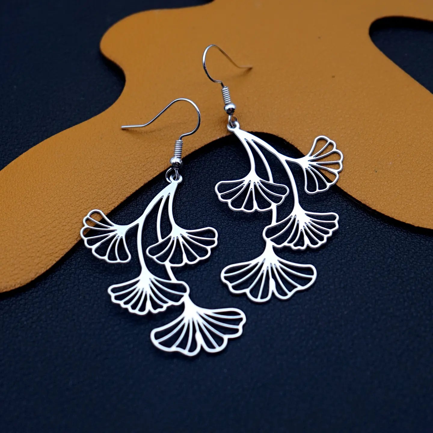 MAKIN' WHOOPEE - "Ethereal Leaves" Stainless Steel Earrings