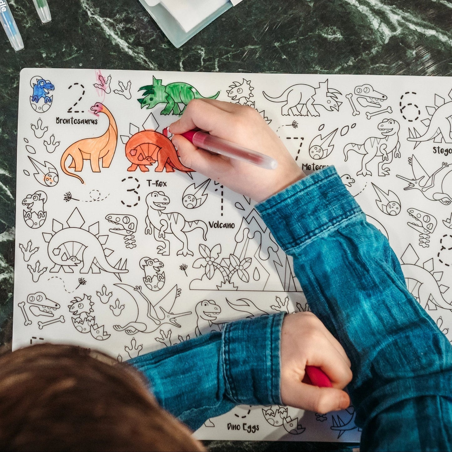 HEY DOODLE - DINO ROAR - Classic Colouring & Doodle Mat