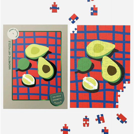 JOURNEY OF SOMETHING - 100 PIECE MAGNETIC PUZZLE - AVOCADO IS LIFE