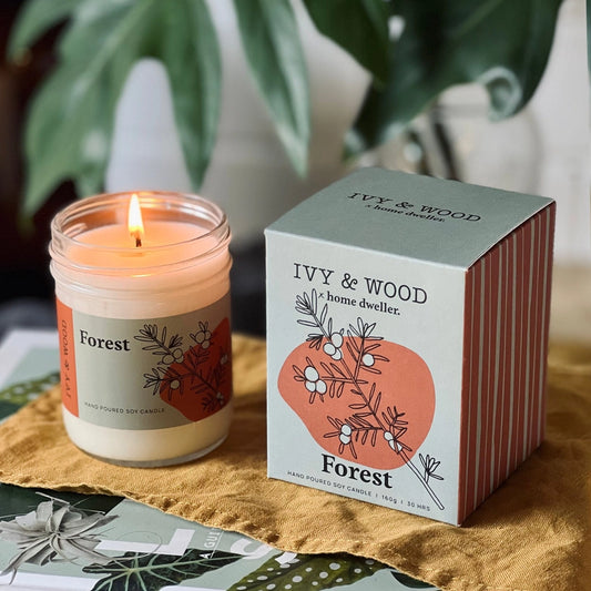IVY & WOOD - Forest Scented Candle 'Homebody' Collection