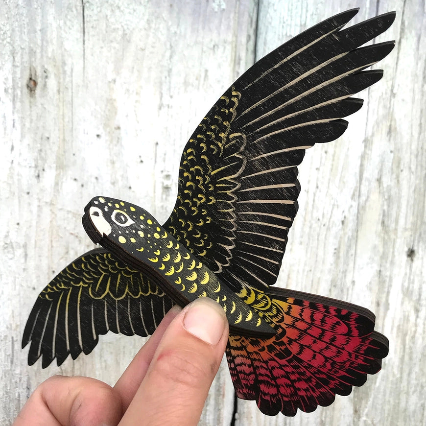 BRIDGET FARMER PRINTMAKER- Black Cockatoo Mobile- Female