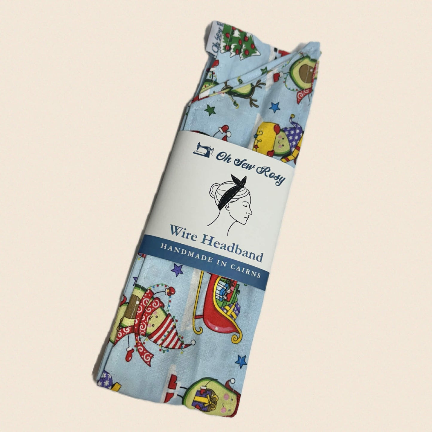 OH SEW ROSY: CHRISTMAS WIRE HEADBAND - Avocado Christmas
