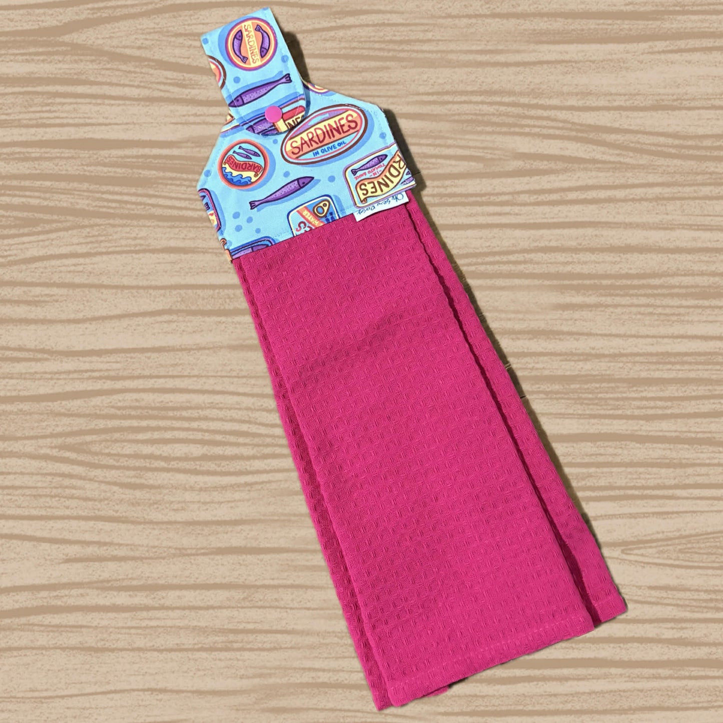 OH SEW ROSY: Hanging Towels - Sardines (Laura Wayne print)