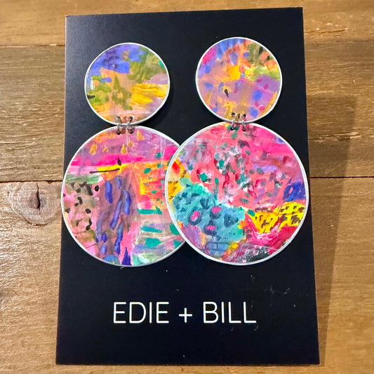 EDIE & BILL- TENNIE MEGA DROP- Recycled Coffee Pod & Magazine Earrings