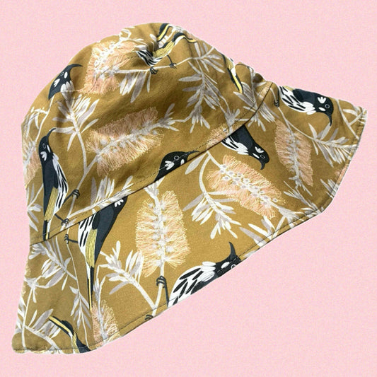 Teacups n Quilts- Mustard Honeyeater & Bottlebrush - Adult Size