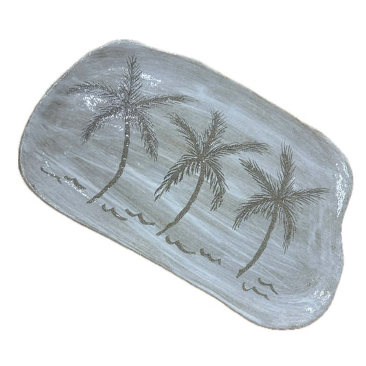 EARTH BY HAND- Hand Built "Palm Tree" Platter